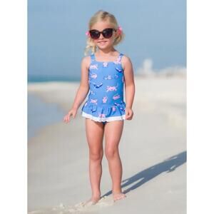 The Beaufort Bonnet Company Girls One Piece Wild Ones Grace Bay Swimsuit 4T